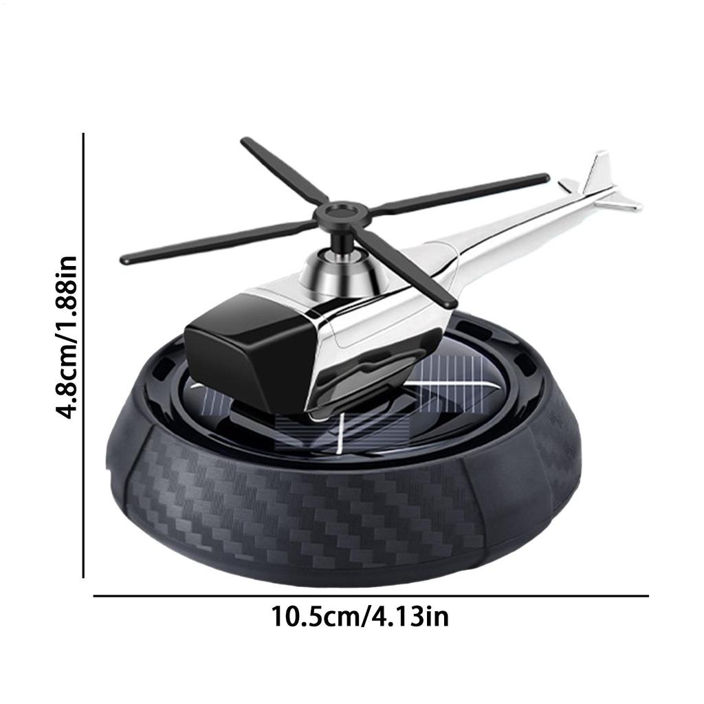 Solar Powered Car Air Freshener Solar Rotating Airplane Air Freshener Auto Interior Fragrance Diffuser For Vacation Workplace
