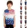 Kids Independence Day Print Round Neck Short Sleeve Casual T-shirt