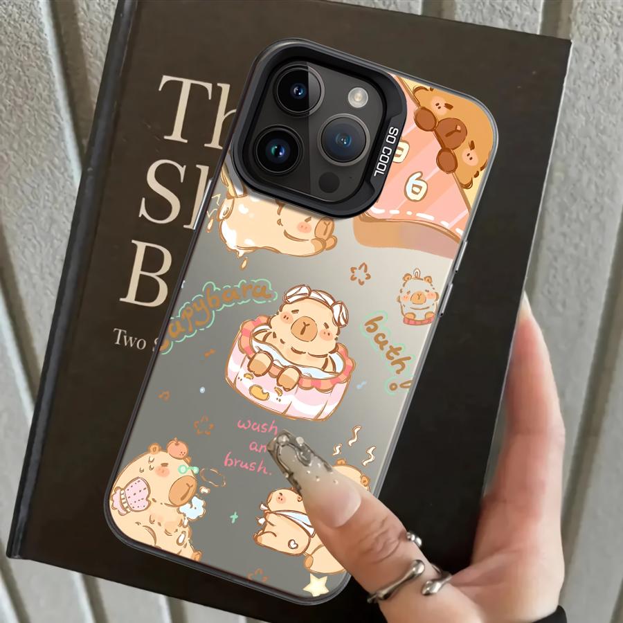 

Cute Capybara Cool Back Phone Cover Case for iPhone 17 Pro Max XS 13 Pro XR 16 15 Plus Air 12 14 11 iPhone 14 Plus