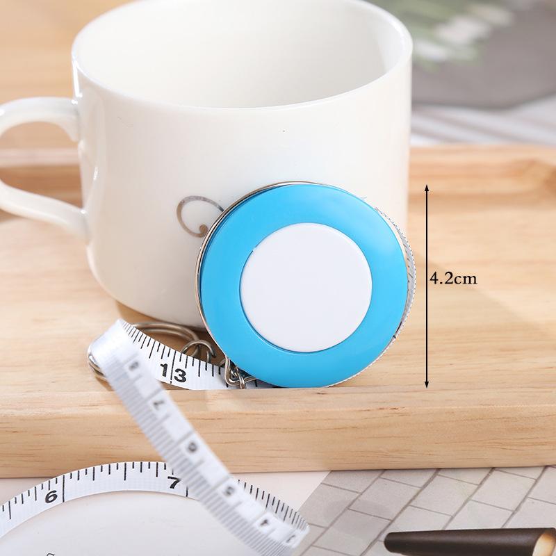 1.5M Candy Color Charm Small Tape Measure Keychain Automatic Telescopic Measuring Measure Small Flexible Tape Measure