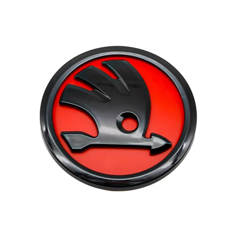 Car Sticker 2025 Hot 8cm 9cm 10cm Emblem Car Front Hood Badge Rear Trunk Sticker For Skoda S Skoda Kodiaq Fabia Kamiq Karoq Octa