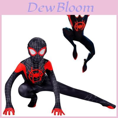 Spider-man Into The Spider-verse Miles Morales Cosplay Suit For Kids And Adults