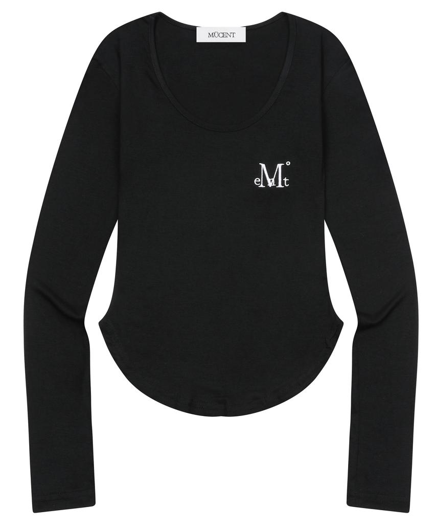 MUCENT Muse Cut U-Neck Rounded Long Sleeve Tee (4 Colors)