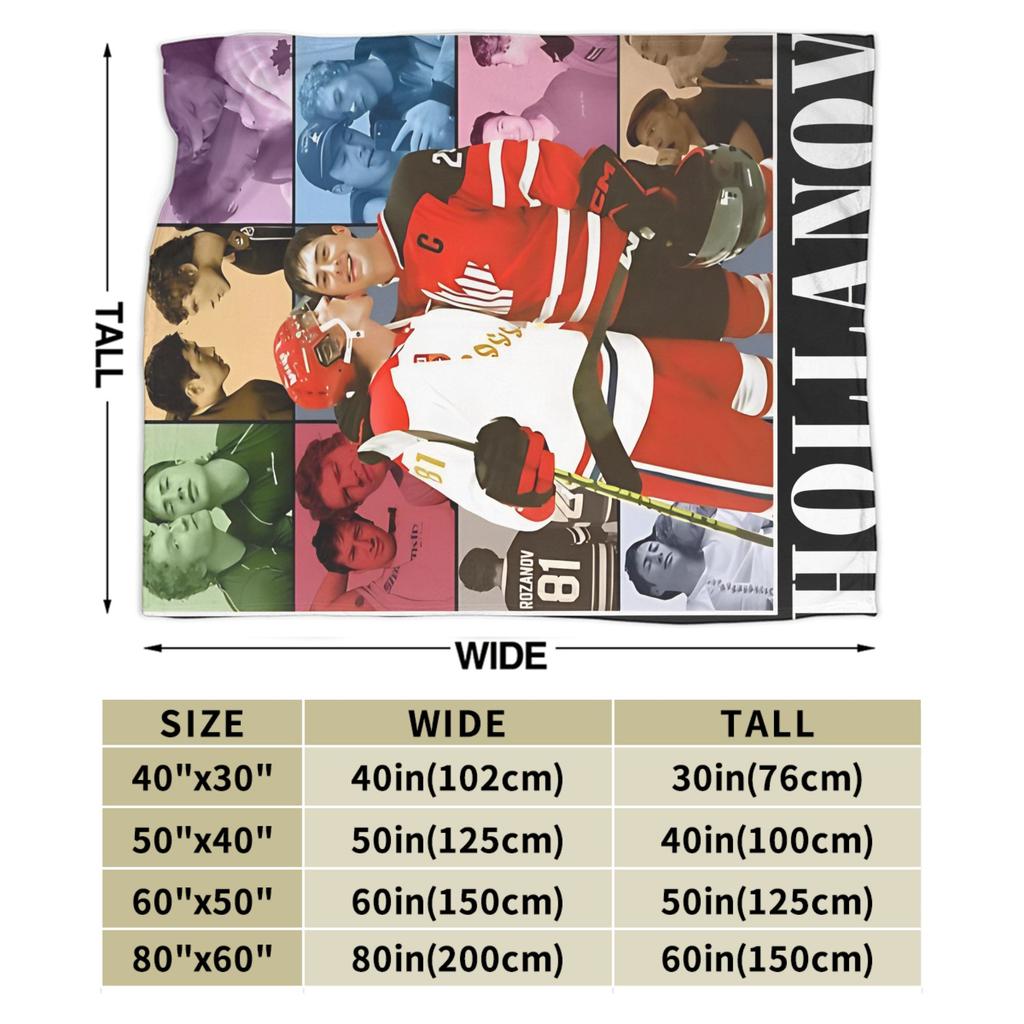 Comfortable Heated Rivalry Hollanov Sports Drama Shane Hollander Ilya Rozanov Blanket Blanket Throw Warm Flannel for Travel