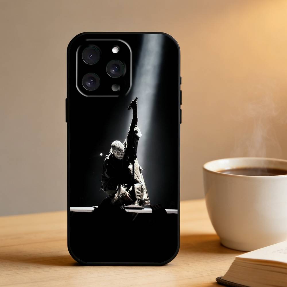 

Bully K-Kanye West Phone Case For iPhone 16,15,14,13,12,17,Pro Max,Plus Silicone Black Case iPhone14Pro