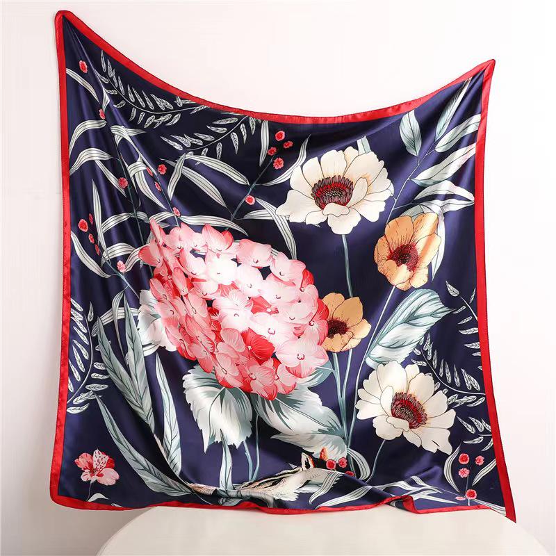 New Women's Silk Scarf – Thousand Miles of Rivers and Mountains Painting, Chinese Style Shawl, Perfect Gift for Mother's Day.