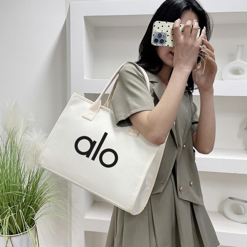 

Alo Европейская и американская холщовая сумка-тоут - Большая вместимость, Корейская наплечная сумка в стиле кэжуал для повседневных поездок