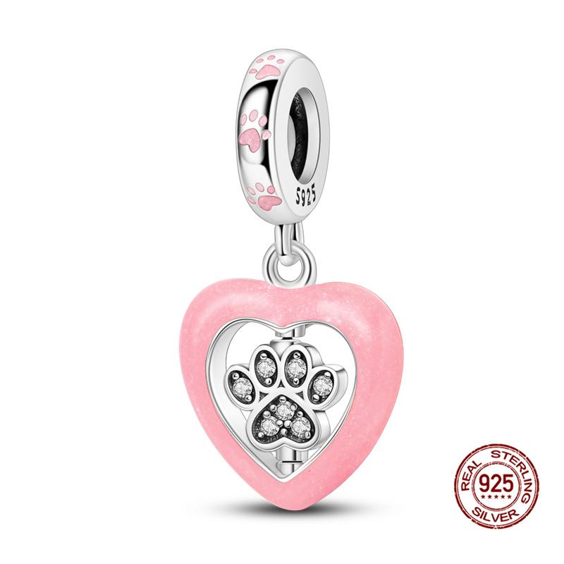 Original Charms Copper Cute Dog Paw Print Bone Series Charms Fits 3Mm Original Bracelet For Women Diy Jewelry Gifts New In