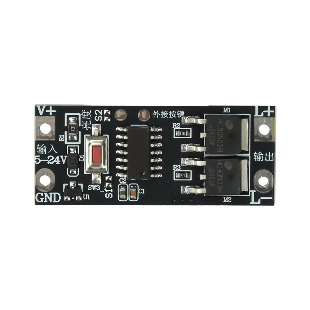 

100W LED Dimmer Controller Gradual Brightening&Dimming, Soft on-off modes DC 5-24V LED strip driver module LED controller dimmer