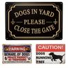 Aluminum Beware of Dog Sign for Outdoor Fence, Gate, Farm, and Home or Bar Decoration Signs Made of Tin Material