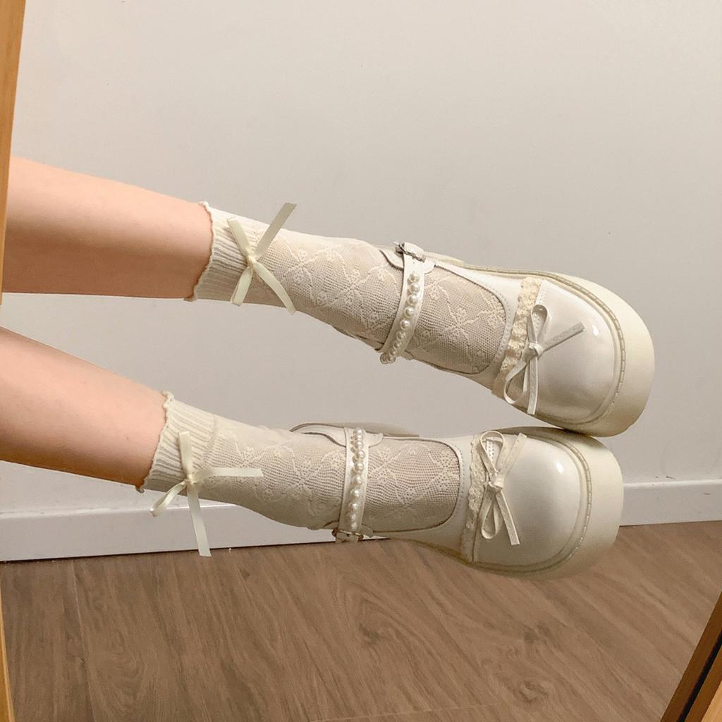 Black ballet style round head shallow mouth thick high heel single shoes women's summer 2025 new versatile soft sole French Mary Jane shoes