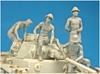 Miniart 1/35 Scale German Tank Crew Africa Corps Figure Set (5 Figures) with Weapons and Equipment, Plastic Model Kit MA35278