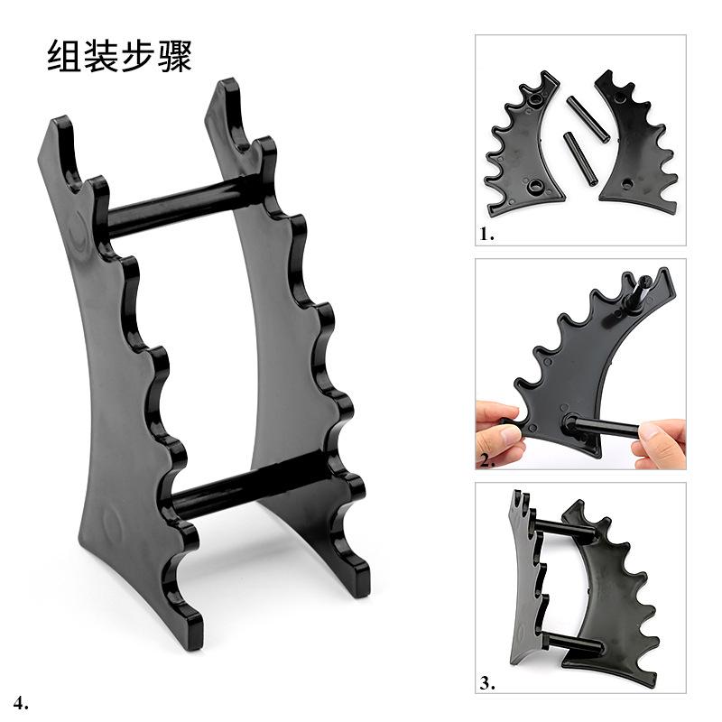 Nail Art Pen Holder Multifunctional Nail Art Brush Storage Tool Black Transparent Plastic Placement Tool