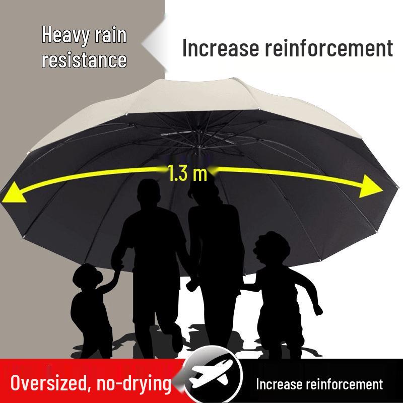 JingYouJia Extra Large 24-Rib Manual Sun & Rain Umbrella