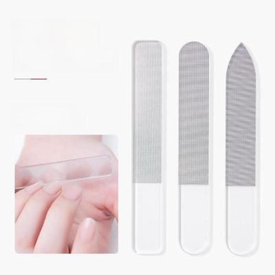 Lima per unghie in vetro cristallo nero: Lima e Lucidatore per Unghie a Doppia Faccia per Nail Art