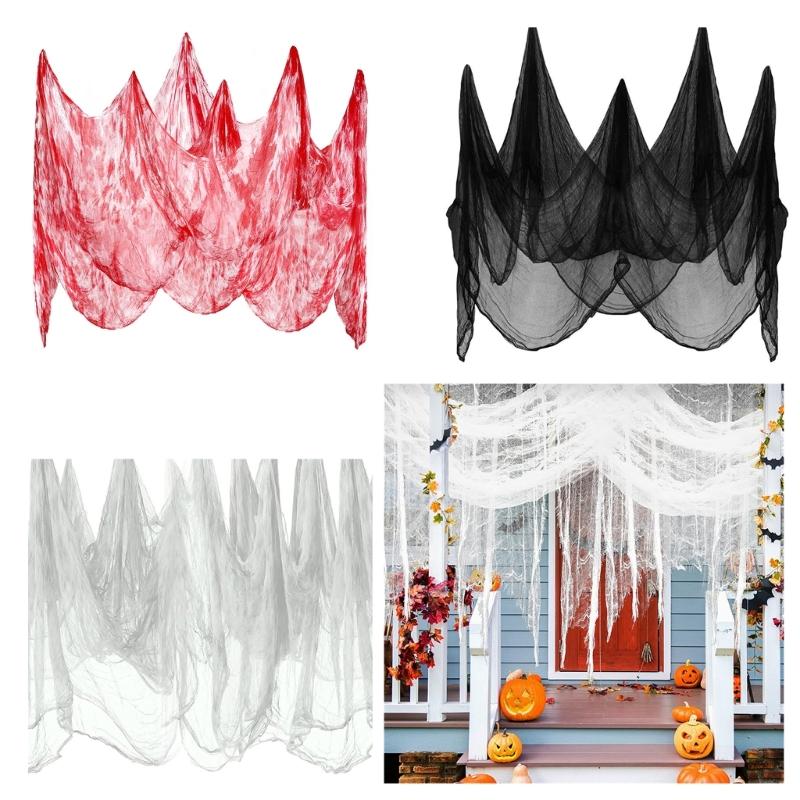 Halloween Decoration Coarse Gauze Fabric For Scary Party Home Office Classroom Horror Atmospheres Setups