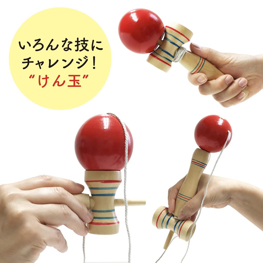 Wooden Folk Craft Hand Toy Set with Handstand and Throwing Educational and Educational Folk Craft Nostalgic and Kendama Yo-Yo, Kendama, Top, Top, Top.