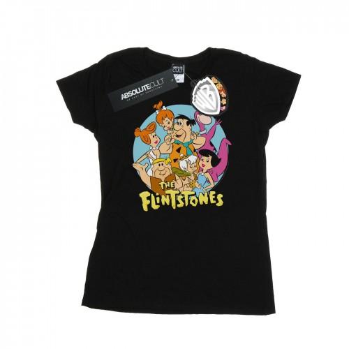 

The Flintstones Womens/Ladies Group Circle Cotton T-Shirt XXL білий