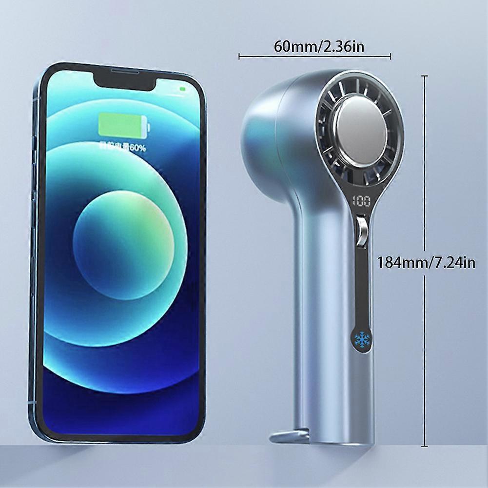 Portable Turbo Handheld Fan: 100 Speed Settings, Digital Display, 3000mAh Battery, and Super Powerful Natural Wind for Summer Travel