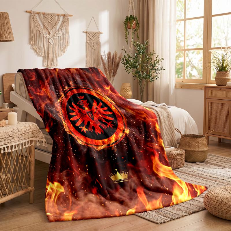 Eintracht Frankfurt Football Print Flannel Blanket Soft Warm Sofa Bed Throw Blanket For Home Office Bedroom