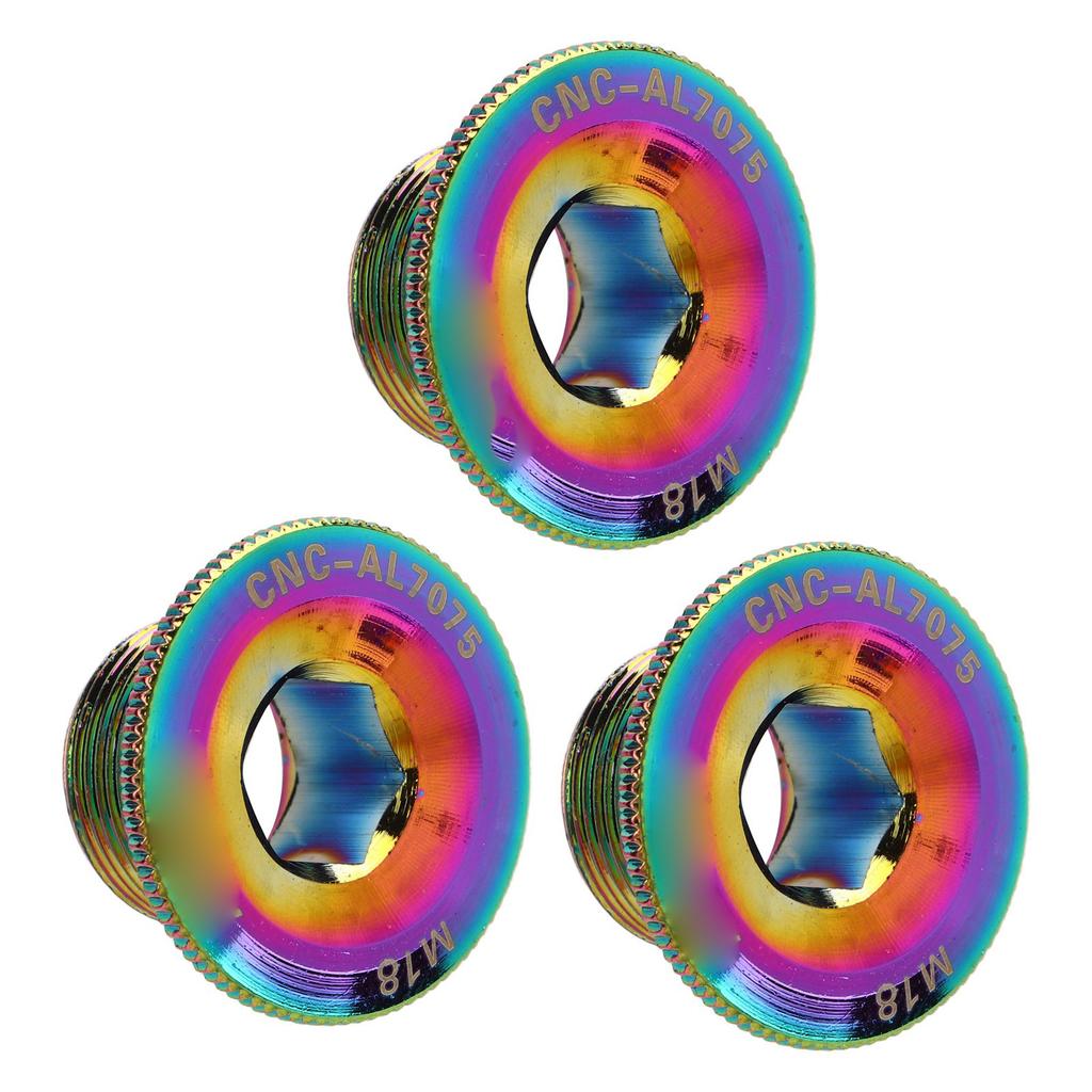 3 ks šroubů kliky jízdního kola hliníková slitina kryt kliky M18 standardní závit upevňovací šroub pro horské kolo pro jednodílné