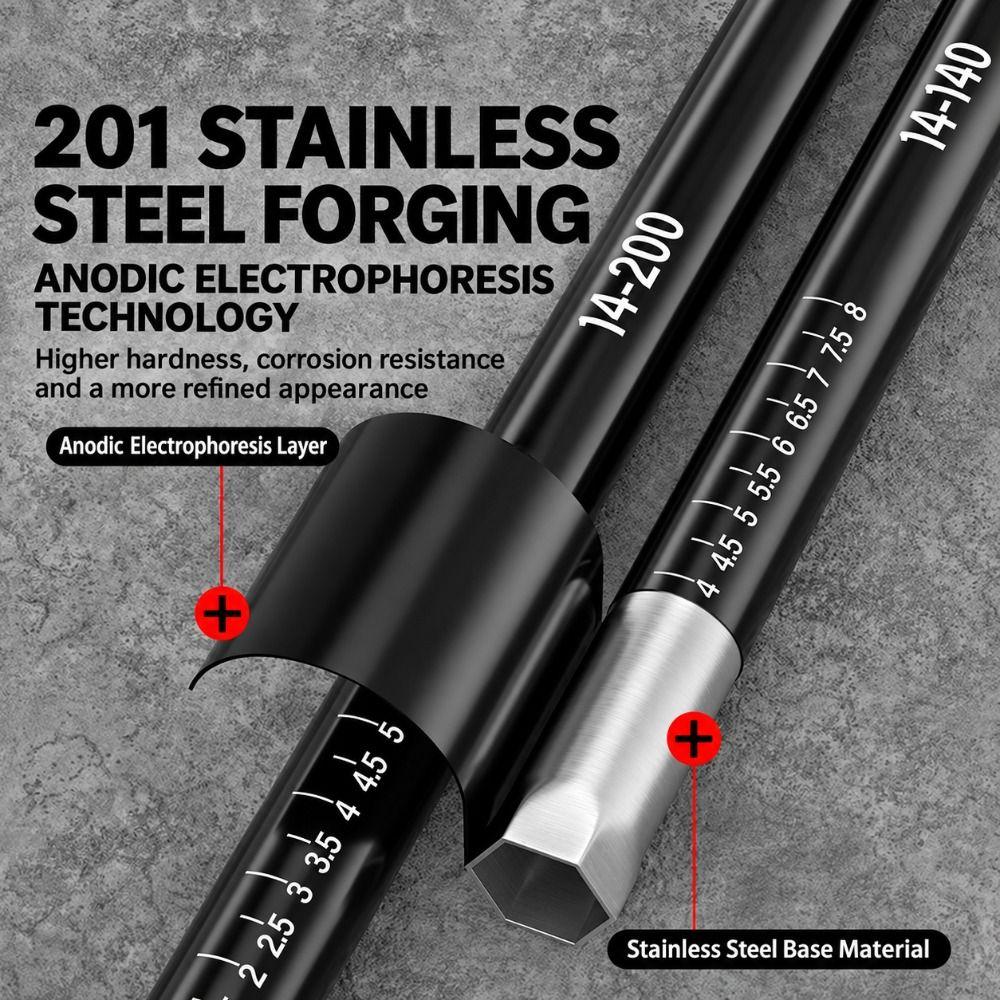 Stainless Steel Hollow Socket Nut Driver Hollow Structure Hex Socket Tool Threaded Rod Adjustment