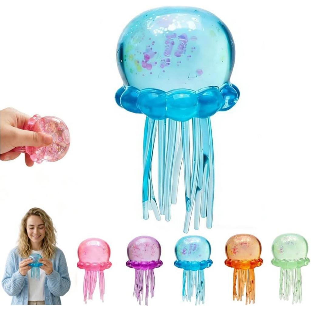 Medúza Squishy, Medúza Mačkací Antistresový Míček, Pomalé Zvedání Senzorická Hračka Cukrové Kuličky na Plochu Úleva od Úzkosti Party Dárky