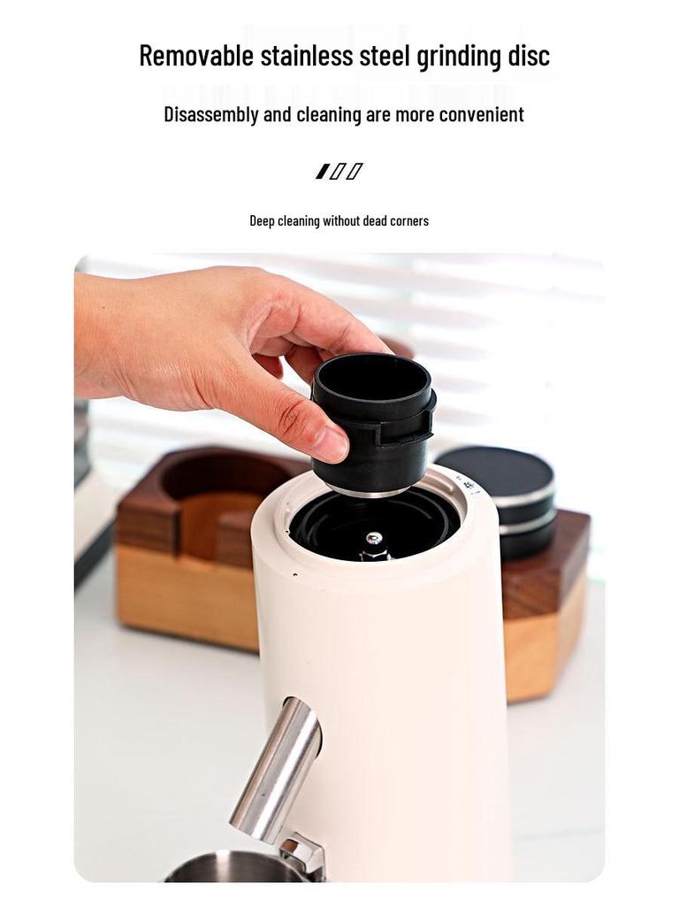 Cross-Border 110V/220V Electric Coffee Bean Grinder with 420 Steel Core – Ideal for Hand Pour Over and Espresso.