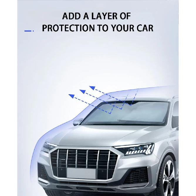 SEAMETAL Telescopic Car Sun Shade Hidden Windshield Sun Protection Cover UV-Blocking Privacy Curtains 72-140cm Adjustable Width