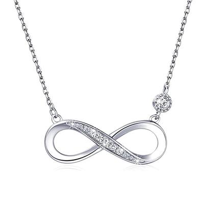 Einfache Schlüsselbein-Halskette, Endlose Liebe Valentinstagsgeschenk für Freundin, Ewiges Symbol Exquisite Halskette