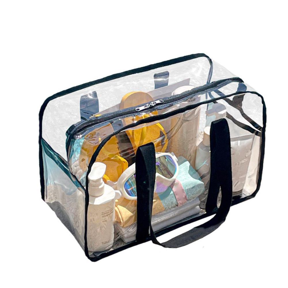 Large Capacity Swimming Storage Bag Waterproof Beach Handbag Simple Transparent Makeup Bag  Fitness
