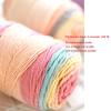2 Pcs Rainbow Cotton Yarn Segment Dyeing 100g/Ball 5 Strands Of Thick Wool Line DIY Knitting Crochet Sweater Scarf Blanket