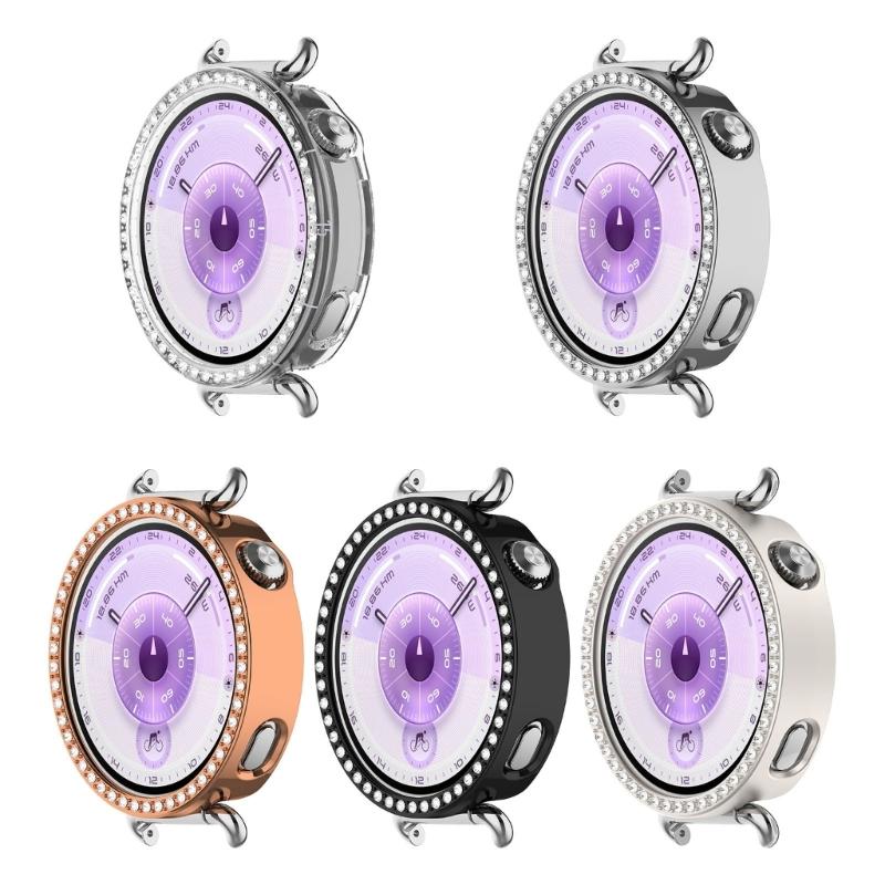 Scratch Resistant Watch Protective Case Frame for Watch GT6 41mm Smartwatch Hollowed Single Row Decorations