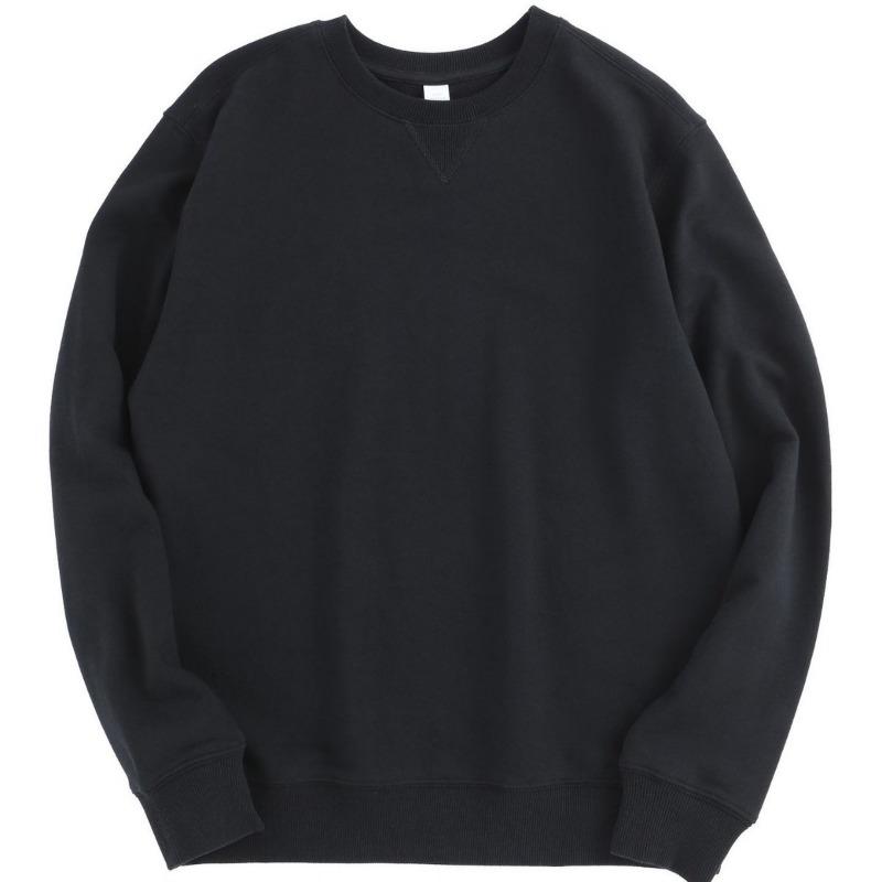 Men's Clothing Thickened Round Neck Sweatshirt Terry Pullover Long Sleeve Casual Top Hoodies