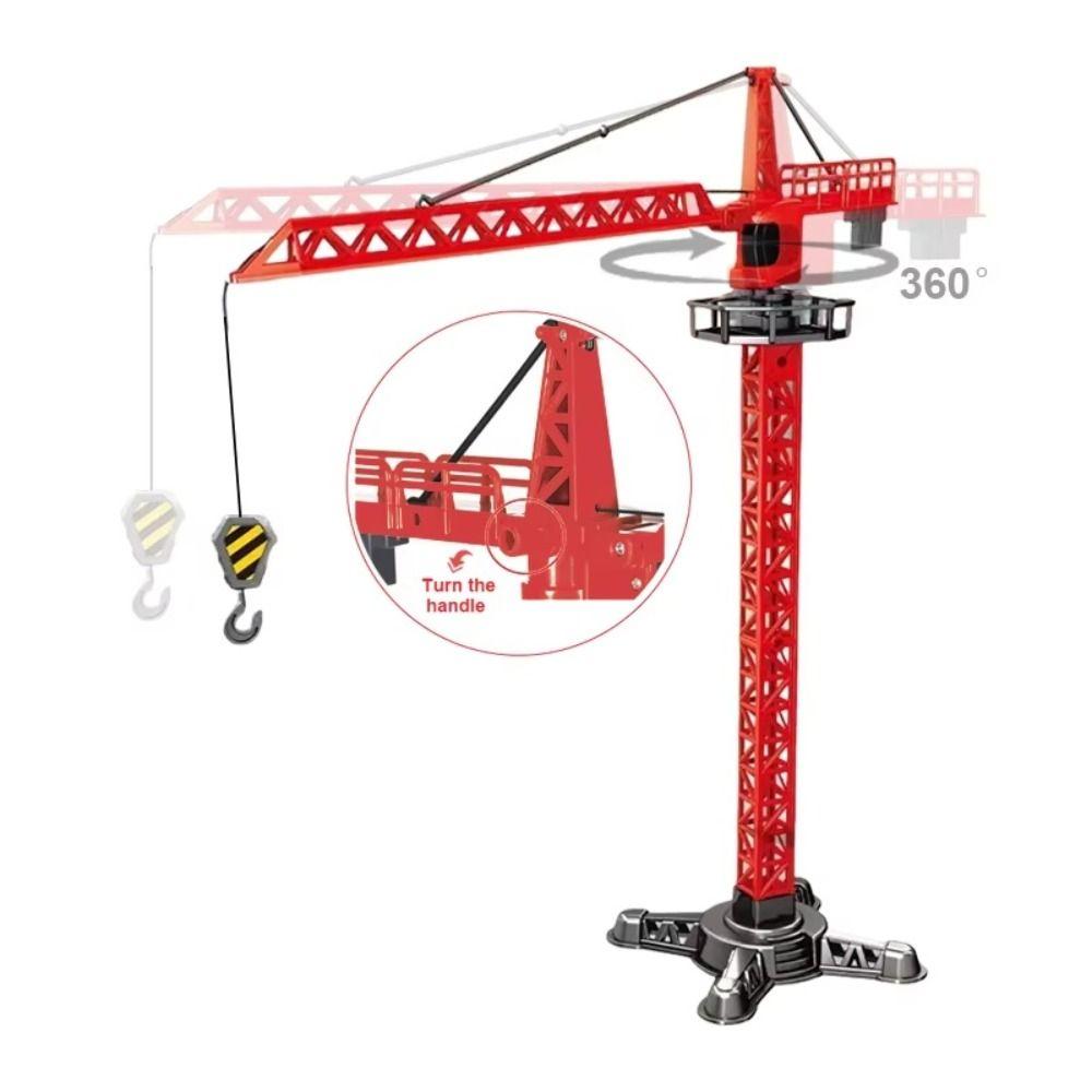 Simulation Tower Crane Model Lifting Tower Car Construction Model  Children Toy