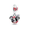 Danturn 925 Silber Charms Verhedderter Mickey Minnie Mulan Anhänger für Frauen Schmuckherstellung Armbänder Halskette