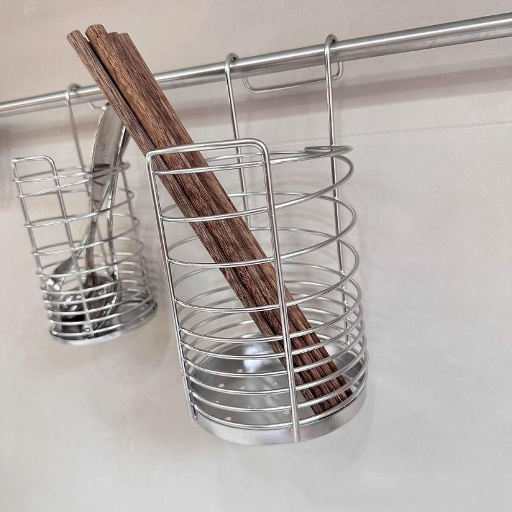 Space Saving Chopsticks Cage Rustproof Chopstick Drying Rack Durable Silverware Storage Box  Home