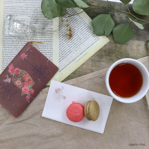 Kamiiso Japanese Washi Kaishi, BiMONDE Style, Set of 2 Kaishi (Birdcage and Rose, Antique Cameo and Perfume Bottle), 20 Sheets X 3