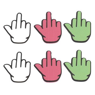 6PCS Suction Cup Middle Finger Sticker Funny Powerful Suction Multipurpose Wear Resistant for Phone