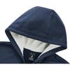 Skechers Hooded Zipper Comfortable Versatile Fleece Cardigan Long Sleeve Sweatshirt Men Outerwear Dark-Blue P424U029-002Z