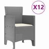 Garden Dining Set 13 pcs Grey Poly Rattan