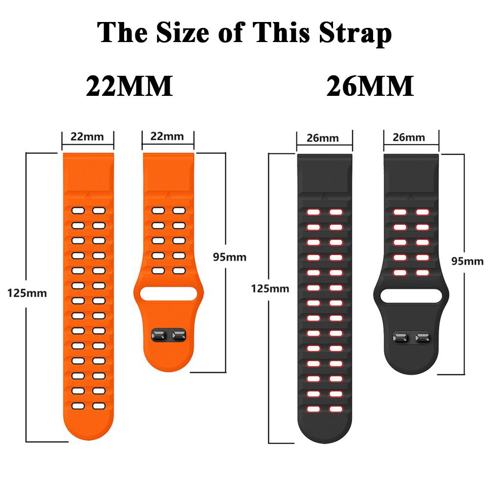 22 26mm Silicone Strap For Garmin Fenix 8 47mm 51mm/Fenix 6 6X 7 7X Pro 5 5X Plus/965 955/Epix QuickFit Smartwatch Band Bracelet
