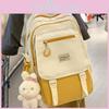 Large Capacity Vintage College Student Backpack With Colorful Contrast Computer Bag For Women Soft High School Bookbag