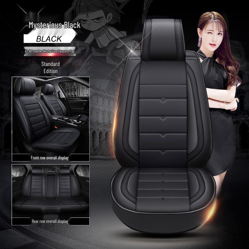 A2 Cartoon Full Leather Car Seat Cushion - New Devil Design