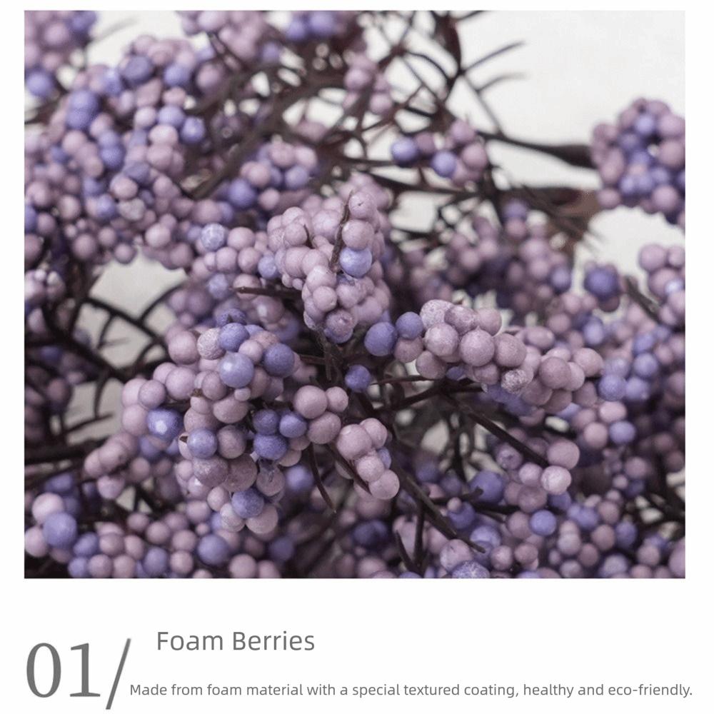 Multicolor Simulation Berry Branch Foam Berry Artificial Plant Branch  Indoor Decoration