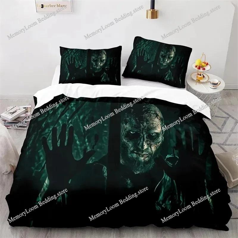 3D Print Colorful Horror Theme Spooky Bedding Set Boys Twin-Queen-King Size Duvet Cover Pillowcase Bed Kids Adult Soft Cozy
