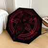 1pc Baphomet Symbol Satanic Art Umbrella with Plastic Handle,Suitable for All Seasons Home Travel Outdoor UmbrellaDD1274