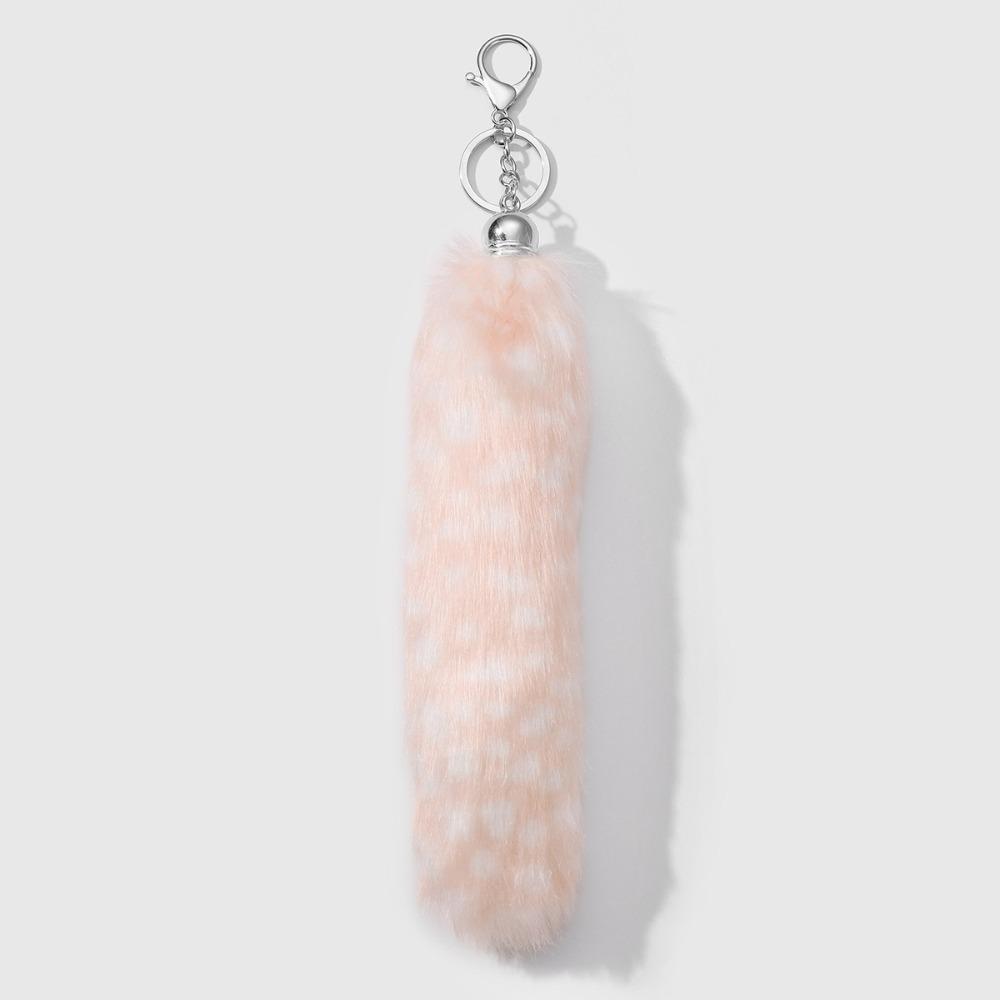 Retro Tail Hanging Keychain Long Hair Plush Tail Keyring Sweet Cool Bag Charms  Purse Handbag
