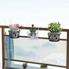 Decorative Industrial Flower Pot Organizer Hanging Iron Shelf Vertical Garden Display Wall Mounted Herb Planter Rack