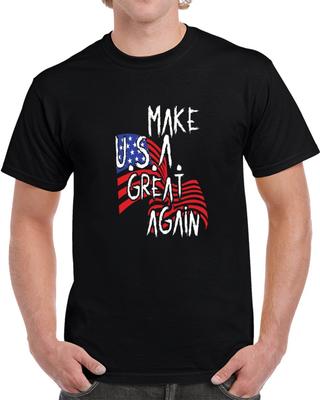 Make USA Great Again Political T-Shirt Unisex Gift Patriotic Top Pride TShirt